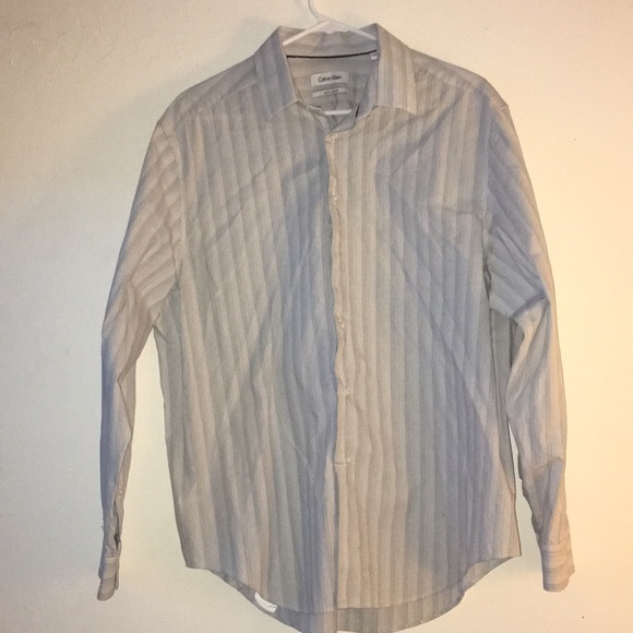 Calvin Klein Slim Fit Stretch Dress Shirt - Picture 1 of 3